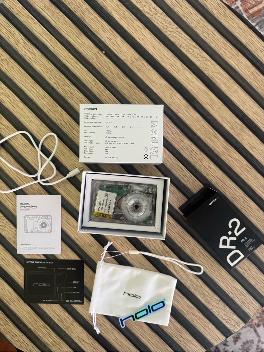 Manual HOLO Transparent 4k Mini Digital Camera Bundle original packaging bundle - Picture 13 of 16